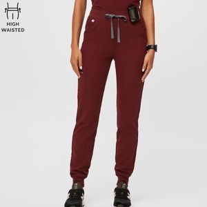 FIGS women's Burgundy Zamora™ High Waisted - Petite